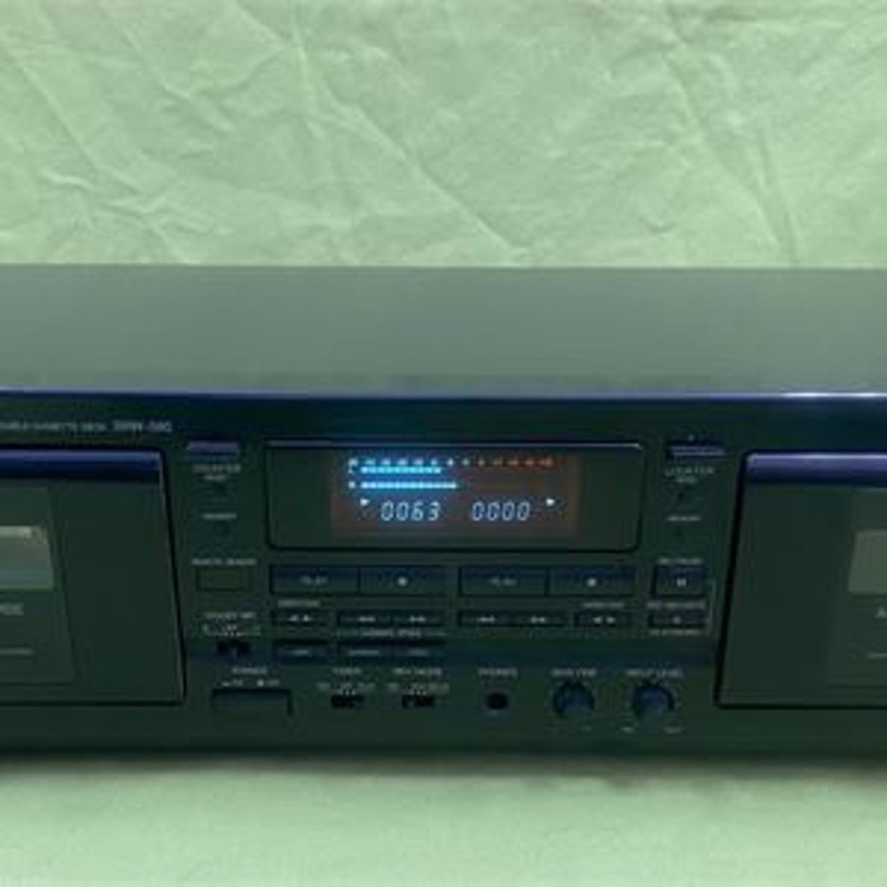 Denon DRW-580 Dual Auto-Reverse Cassette Deck Dolby B-C NR HX Pro Black